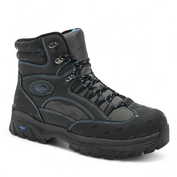 Lugz x Psychworld Ridgeline Chukka Boots Mens 10 Black & Blue Lace Up NEW in Box - Picture 1 of 15